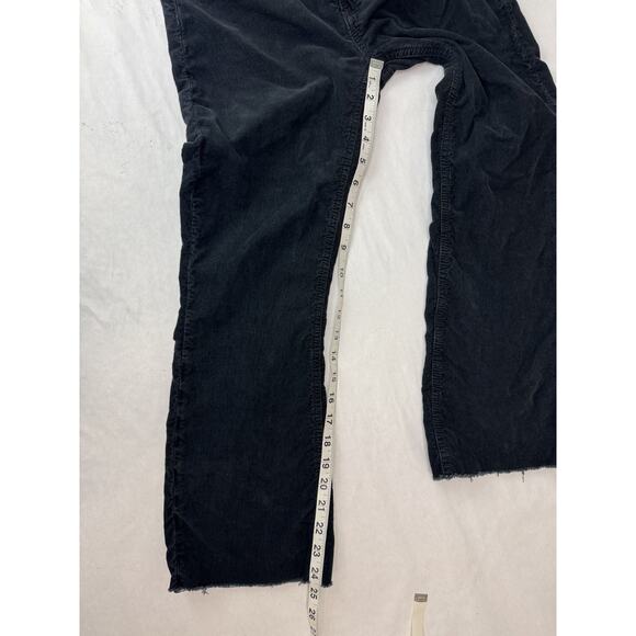 Escada Sport Leyla Corduroy Bootcut Pants Black Grunge Cropped Size 34 26" Waist - Picture 6 of 12